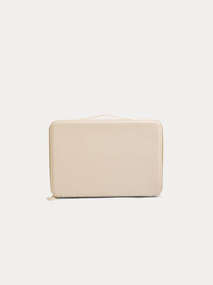 Medium faux leather suitcase