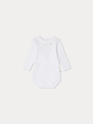 Septembre hand-embroidered bodysuit in organic cotton