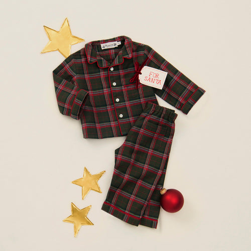 Joan two-piece organic cotton plaid pajamas