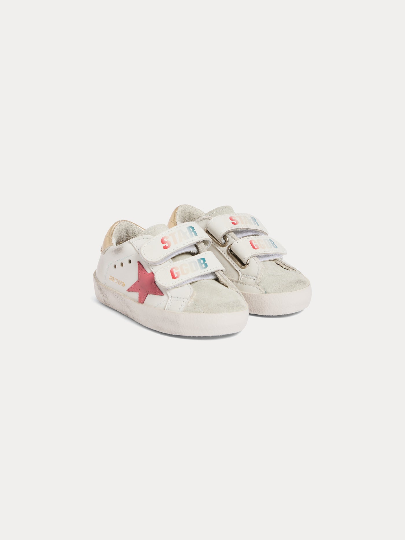 Bonpoint x Golden Goose Golstar sneakers in pink with velcro for babies