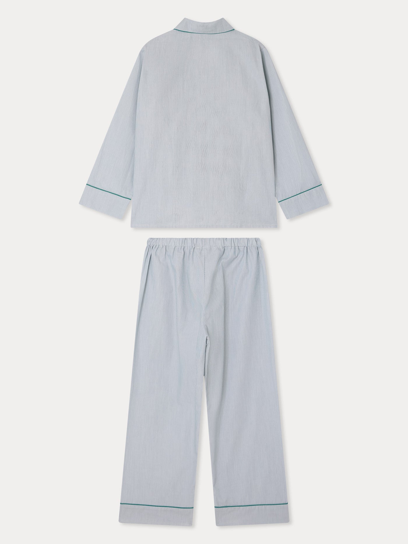 Sleeper shirt pyjamas with contrasting piping