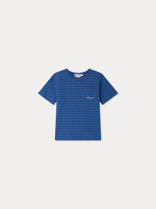 Elrador deep blue t-shirt in organic cotton