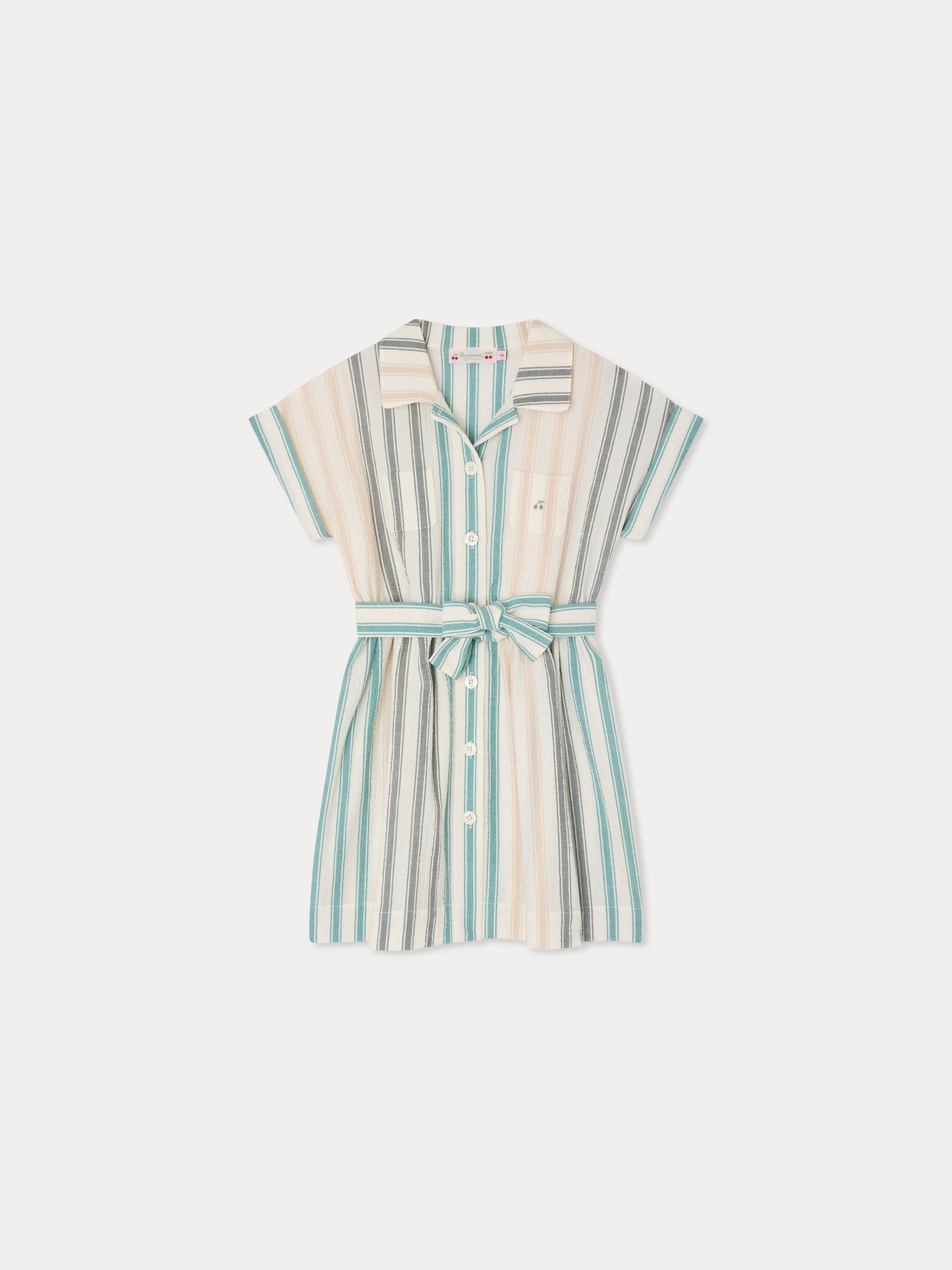 Gisele striped dress in organic cotton