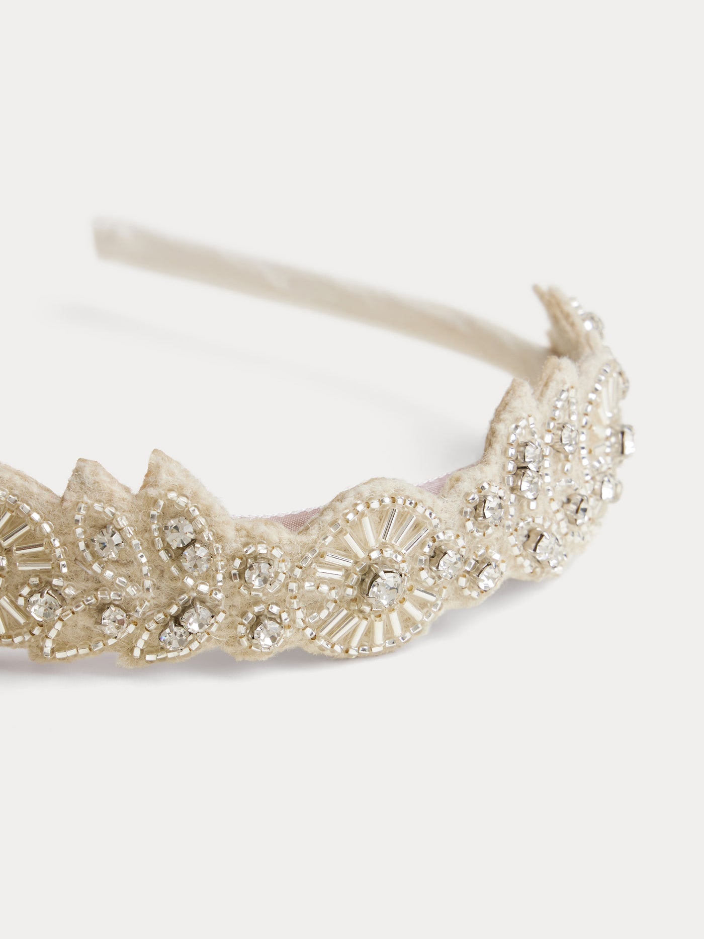 Laure headband with rhinestones and pearls