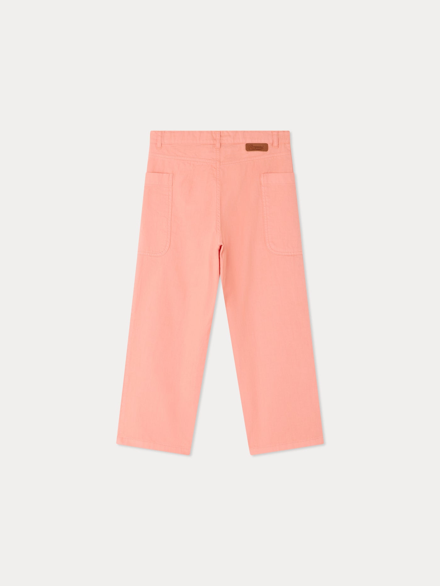 Looping wide-leg trousers in organic cotton