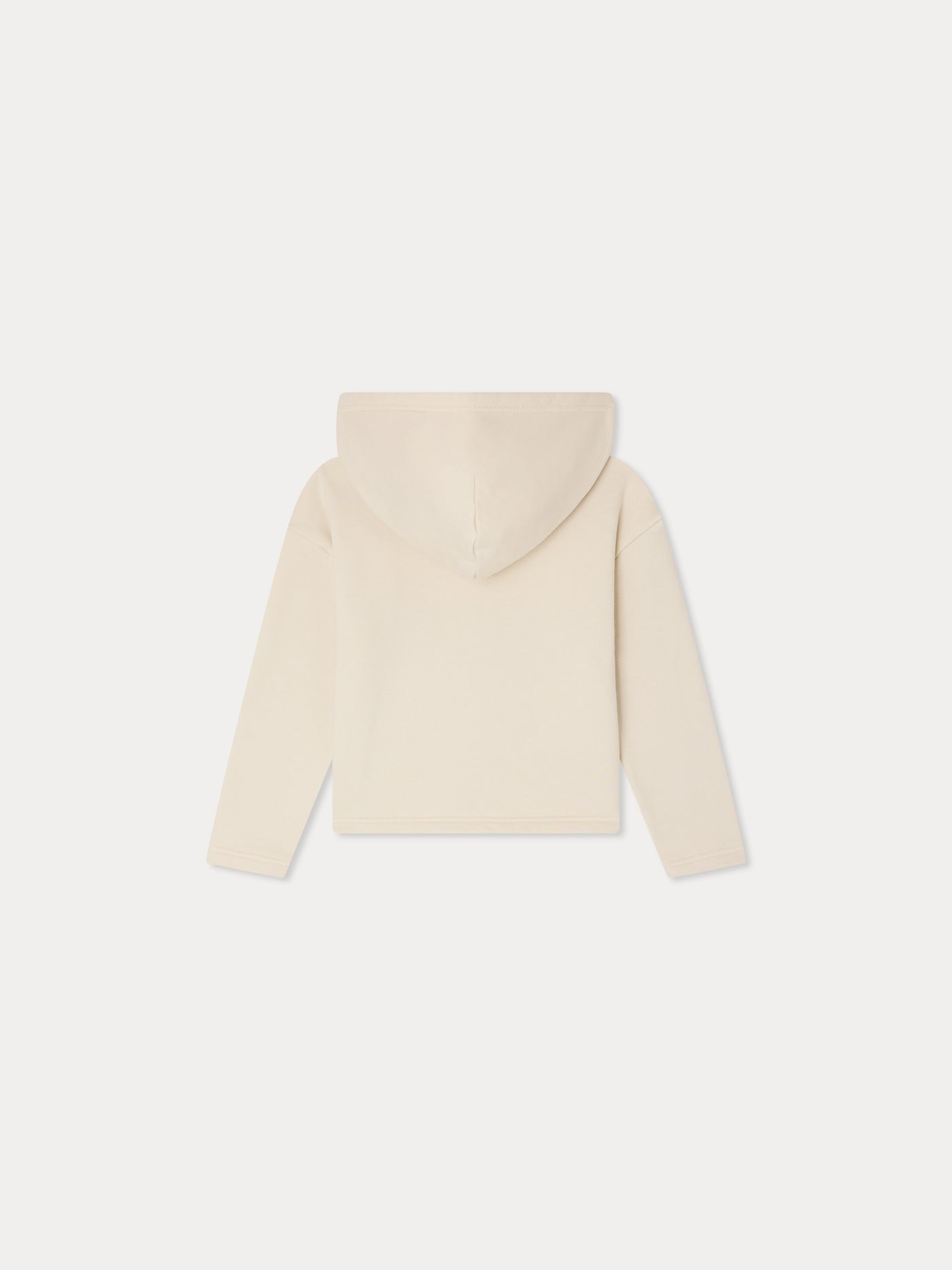 Carmine sweatshirt appliqué in Liberty fabric in organic cotton