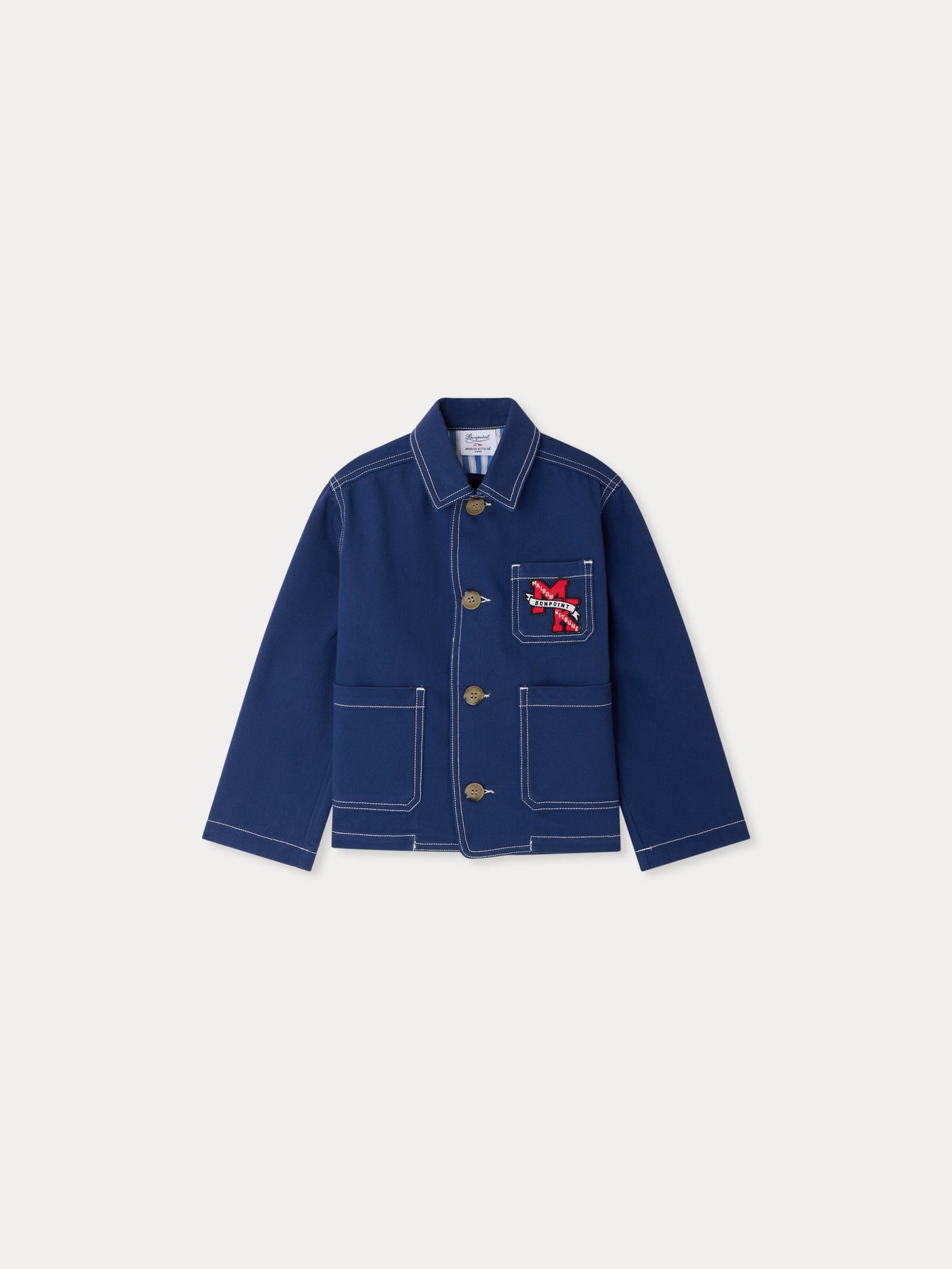 Bonpoint x Maison Kitsuné Linus jacket embroidered on the back