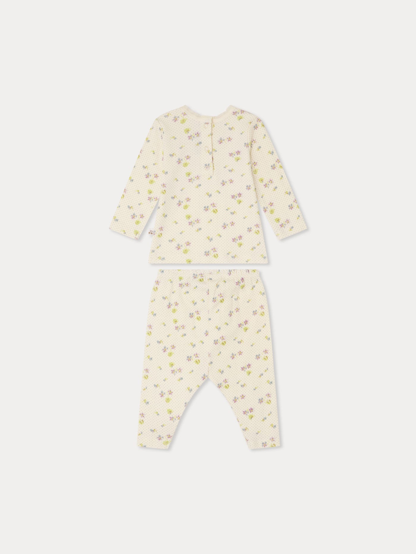 Genna set with polka dot and floral print in organic cotton