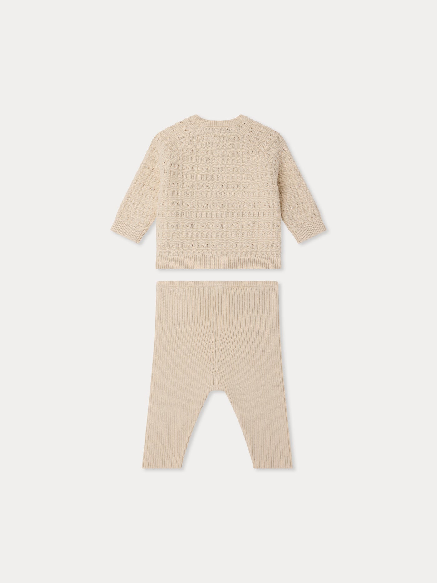Liusto fancy knit set in organic cotton