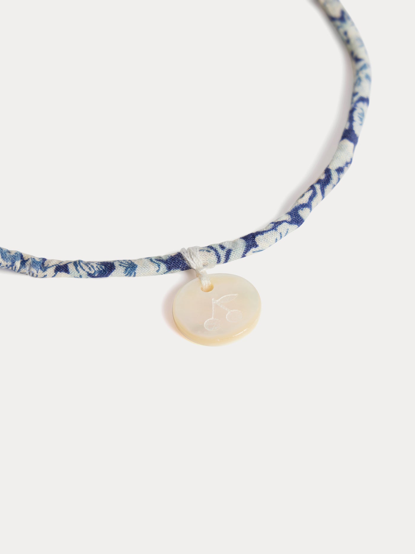 Laiken blue flower bracelet in organic cotton Liberty fabric