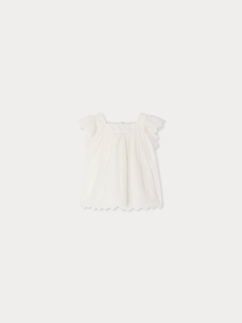 Layli blouse with broderie anglaise in organic cotton