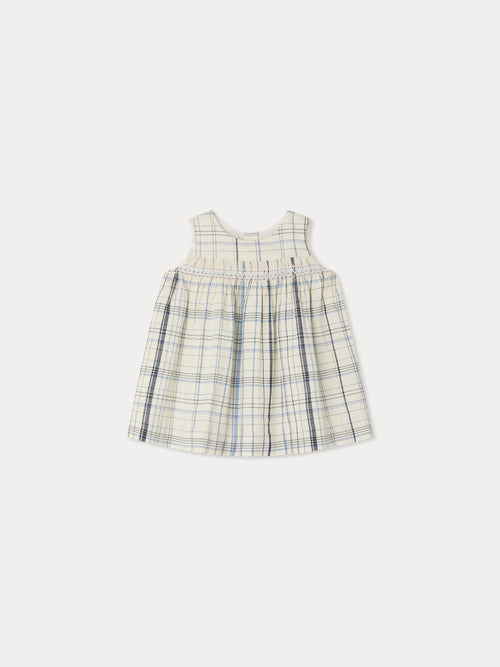 Clothi smocked plaid dress