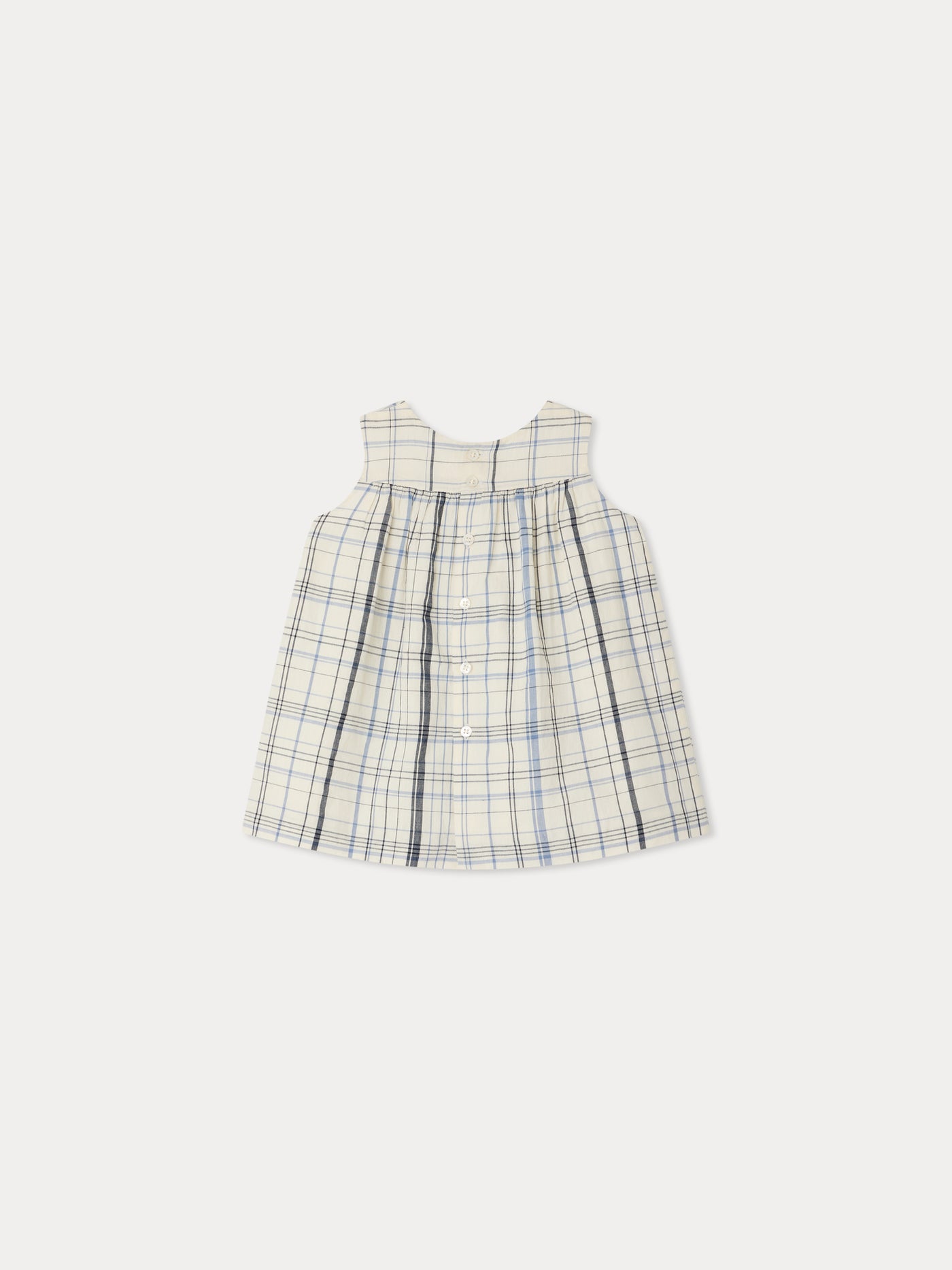 Clothi smocked plaid dress
