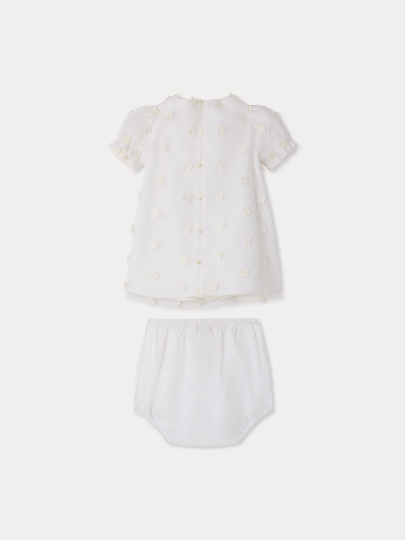 Lelisa dress in tulle embroidered with flowers