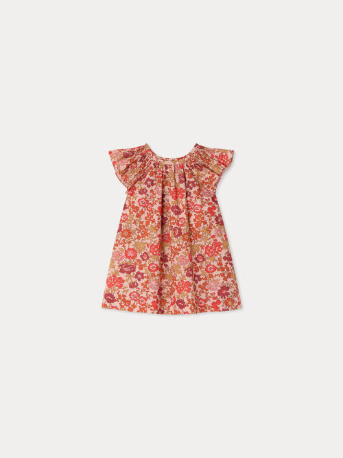 Carmella smocked dress in Liberty organic cotton fabric