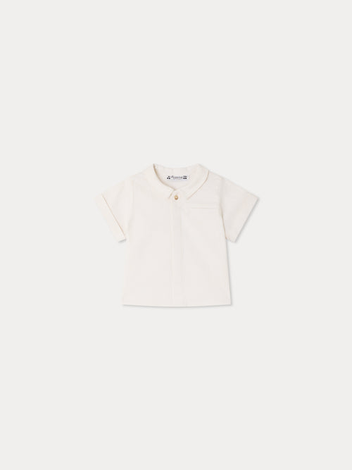 Nicolas shirt in organic seersucker cotton