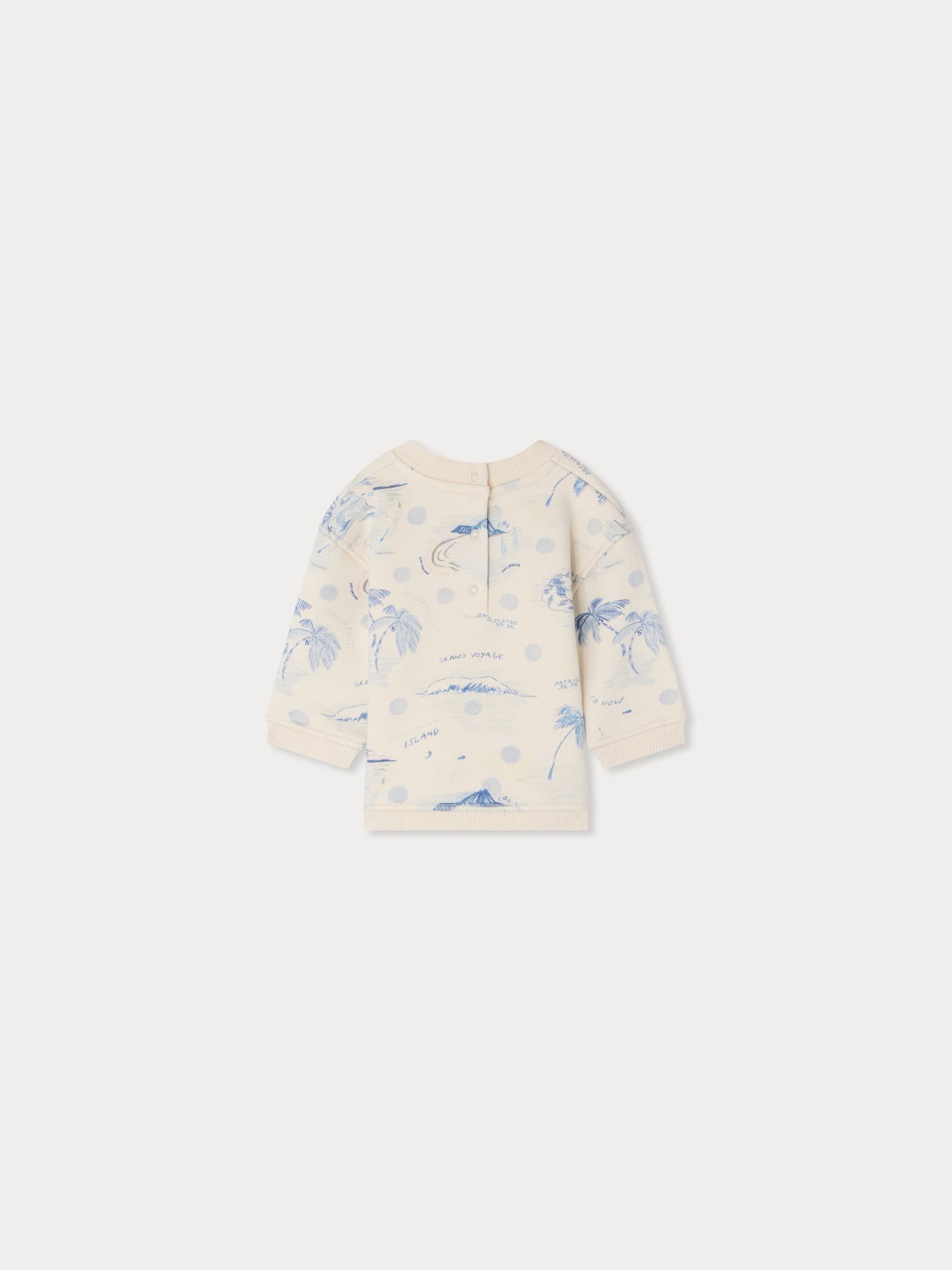 Dady sweatshirt with island print in organic cotton