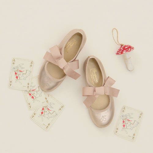 Jany ballerinas in rose gold leather