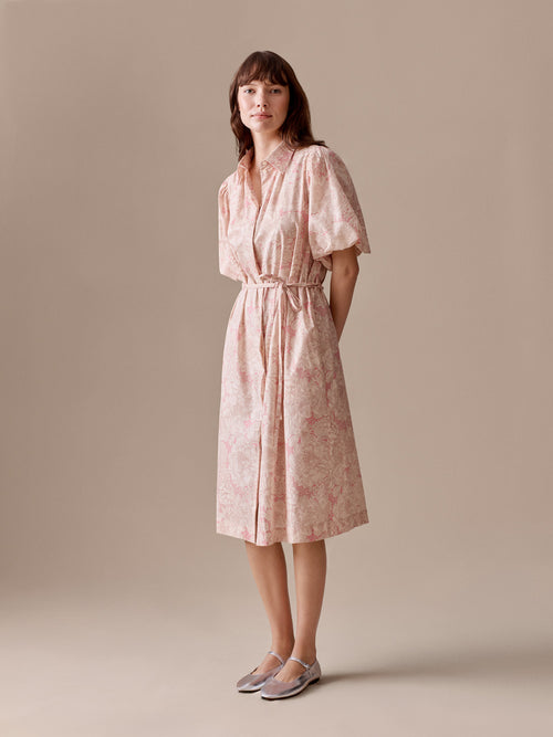 Leah dress with balloon sleeves in Liberty organic cotton fabric