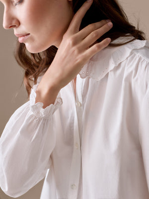 Luanda blouse in organic cotton poplin