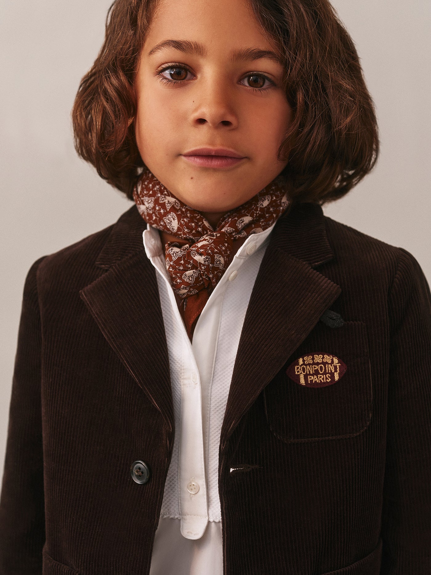 Tomas jacket with rugby badge in corduroy