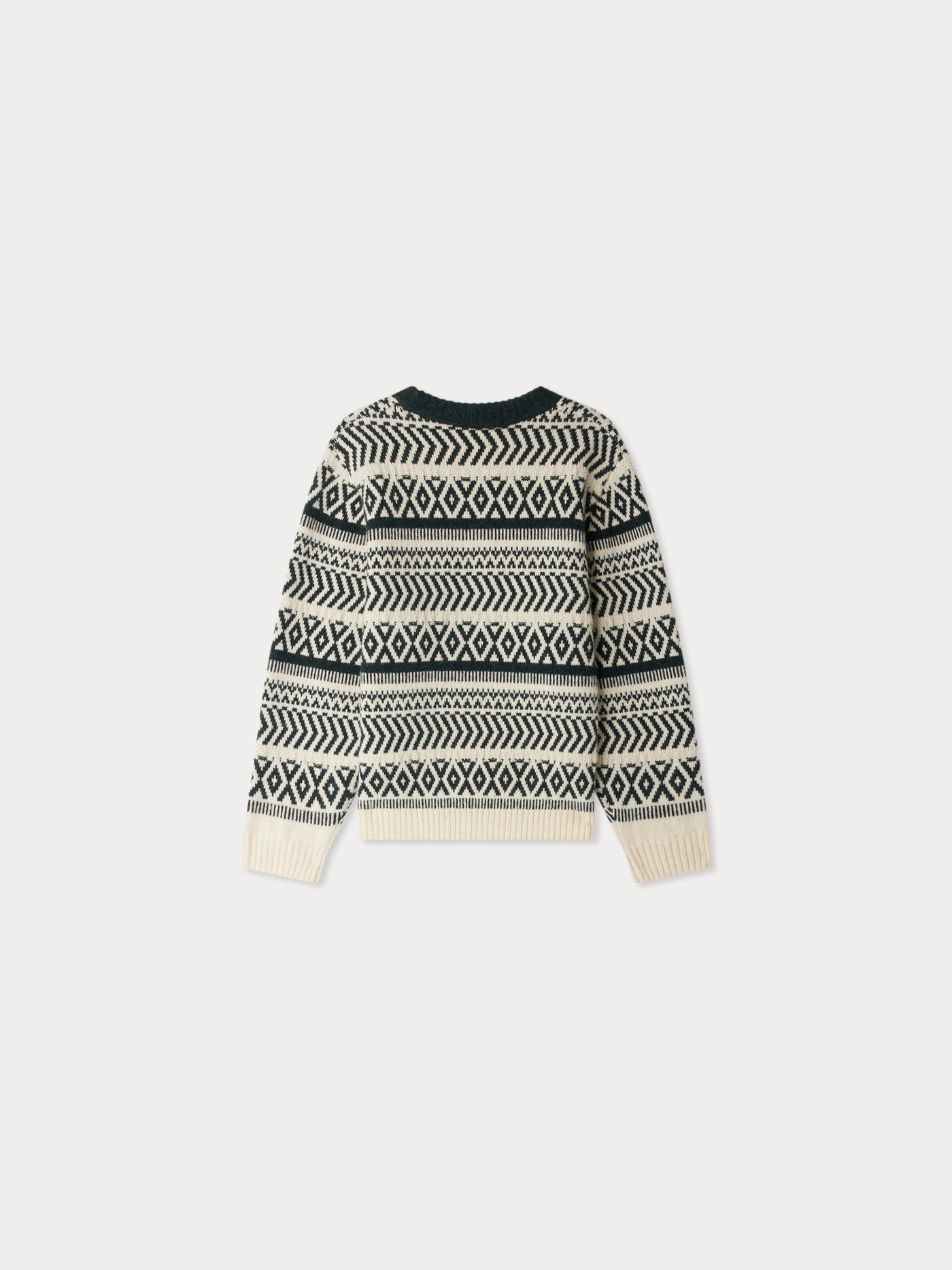 Jasiel jacquard wool crew neck sweater