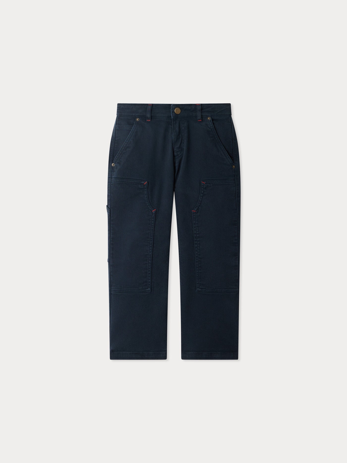Ewann straight pants with pockets in organic cotton