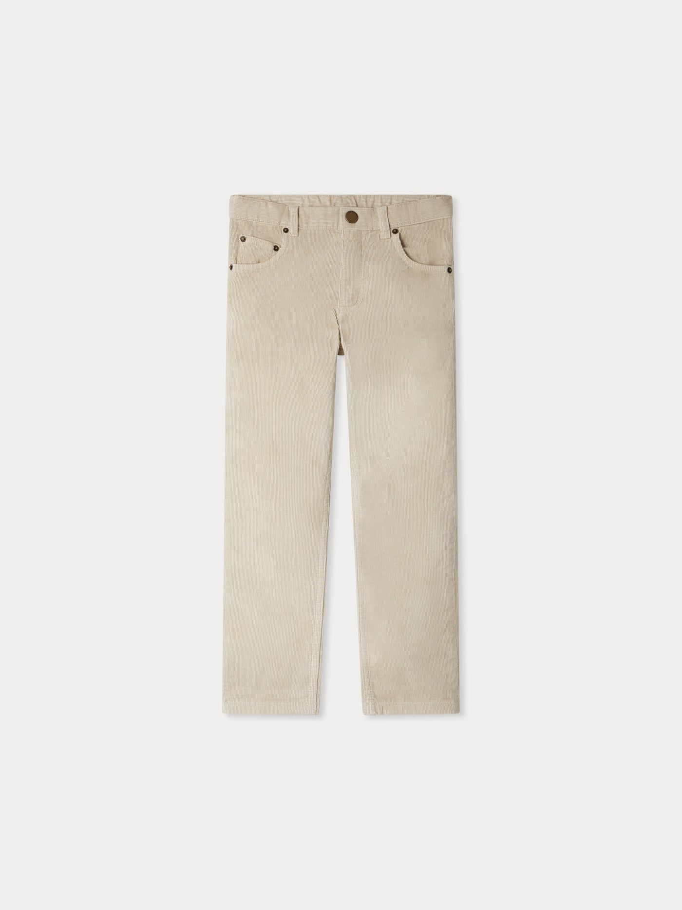 Jagger straight pants in organic cotton velvet putty