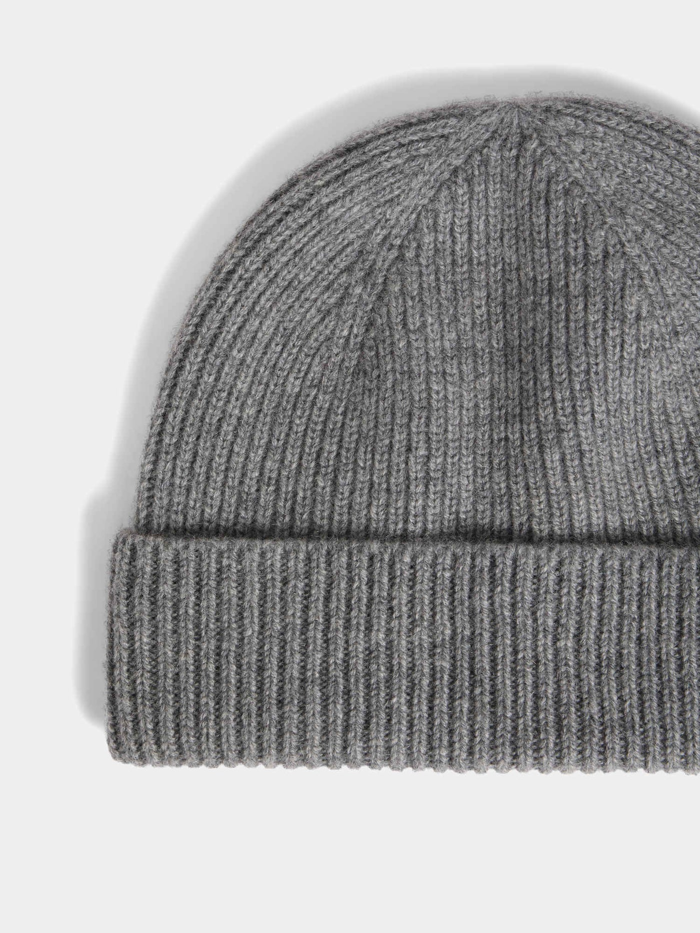 Benny gray cashmere cuffed beanie