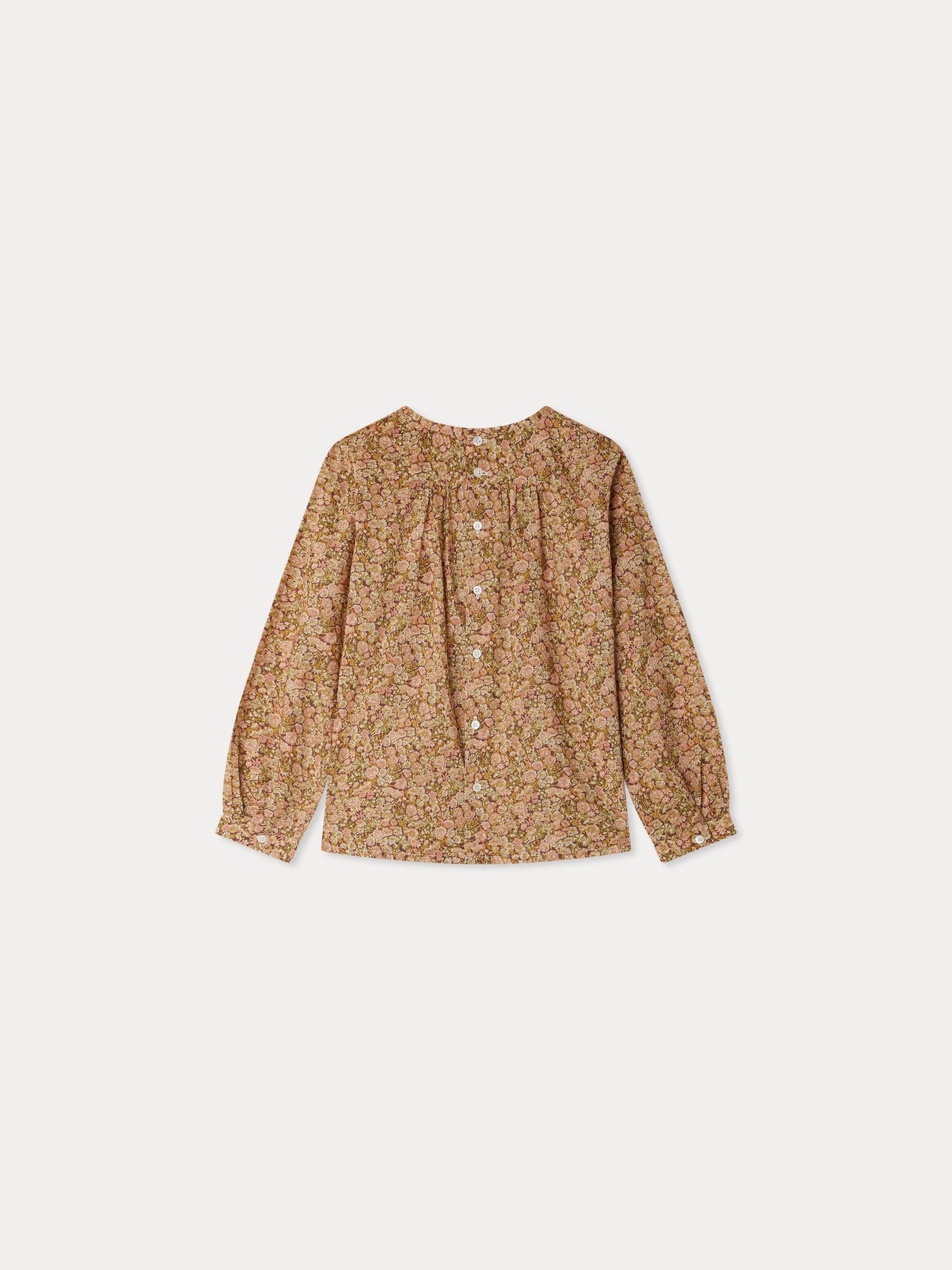 Juliette blouse smocked and embroidered in Liberty fabric in organic cotton