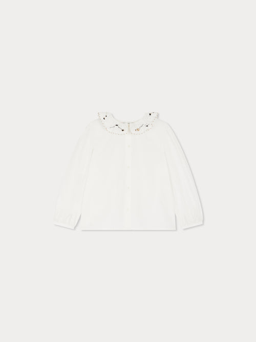 Jora blouse with ruffled collar