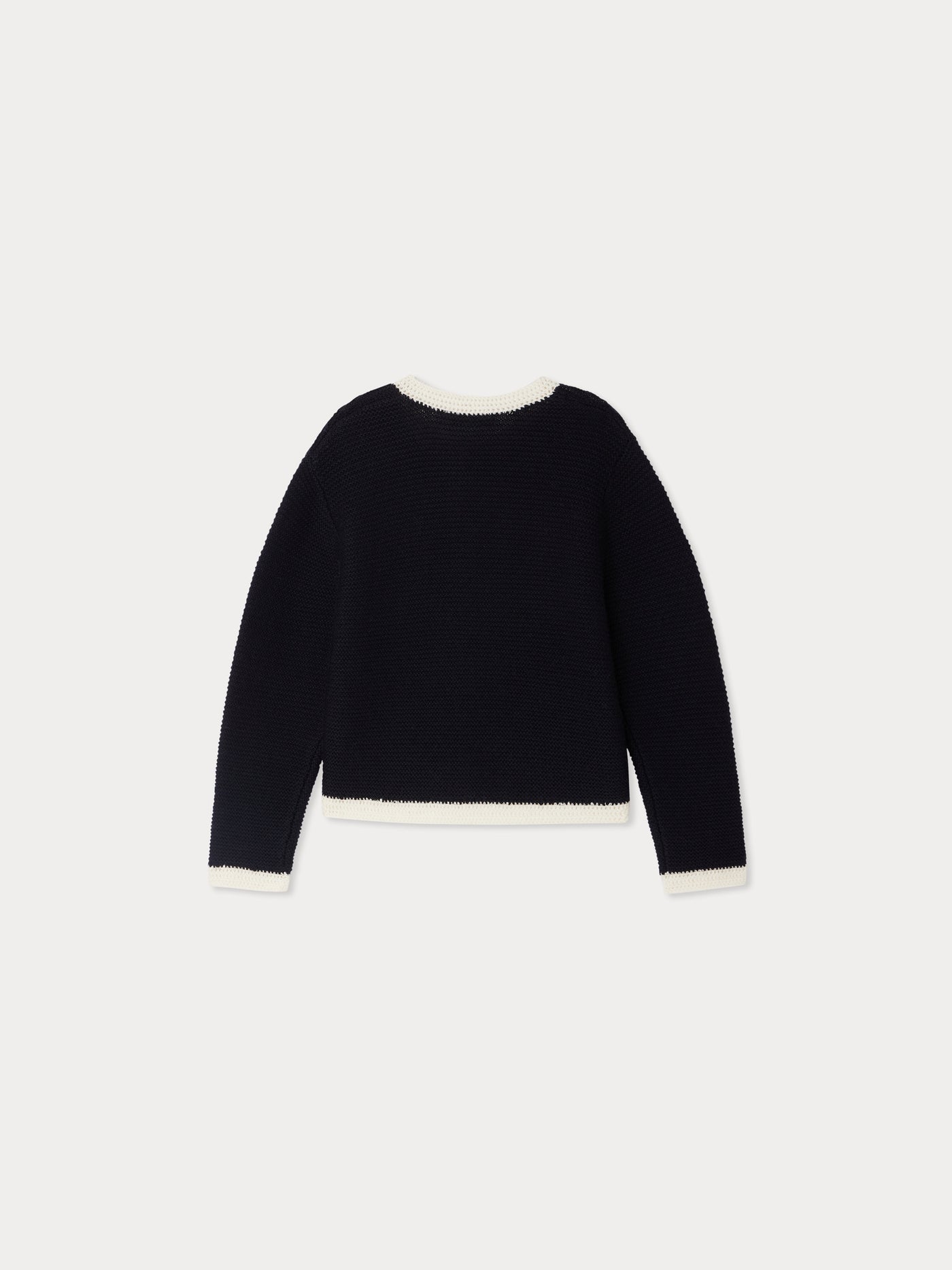 Elaia cardigan with crochet cherries in wool