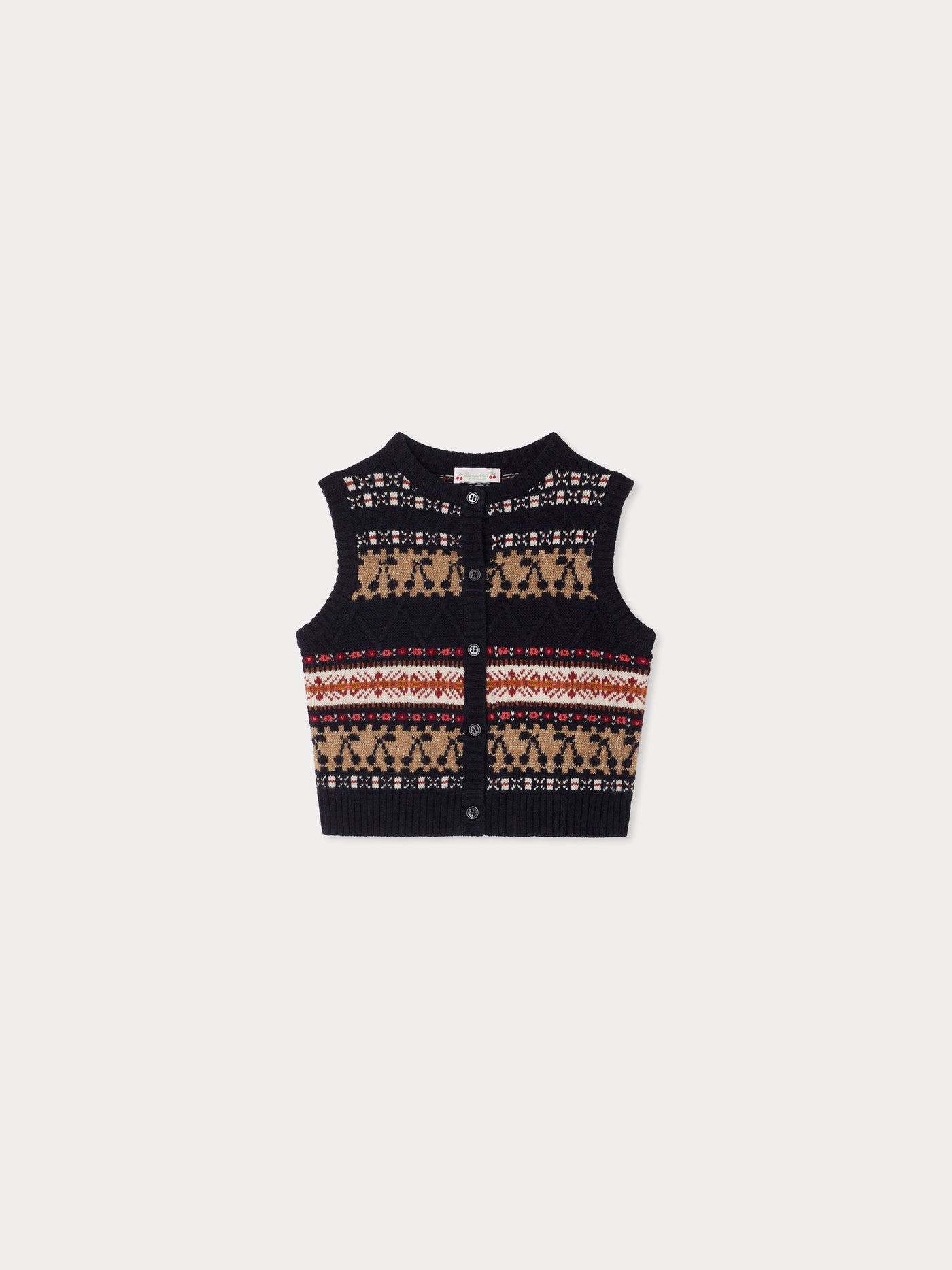 Janou sleeveless wool cardigan