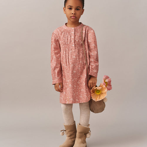 Tania dress with floral print in organic cotton