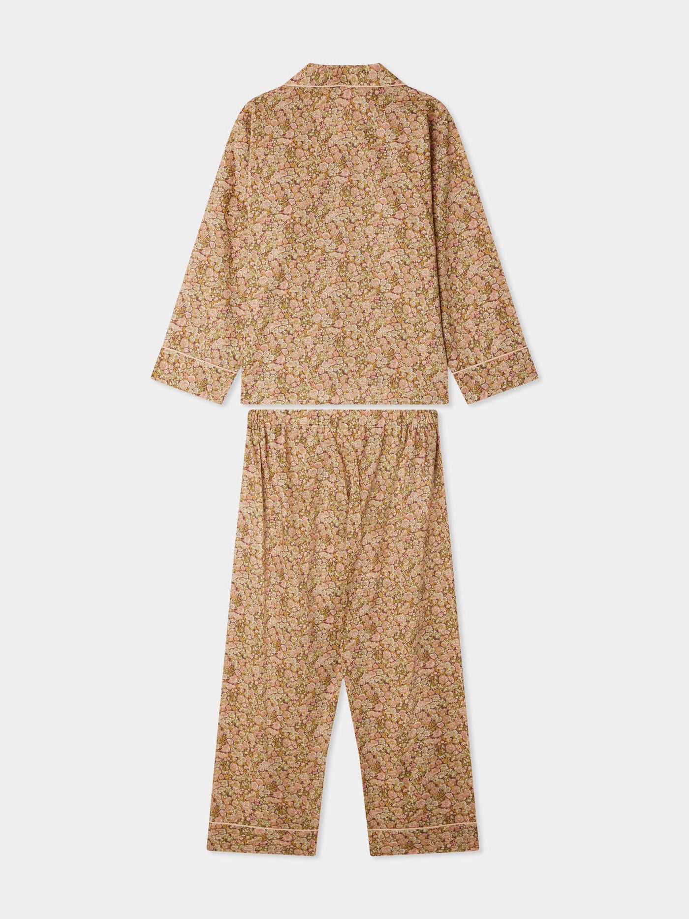 Two-piece sleeper pajamas in Liberty fabric in organic cotton