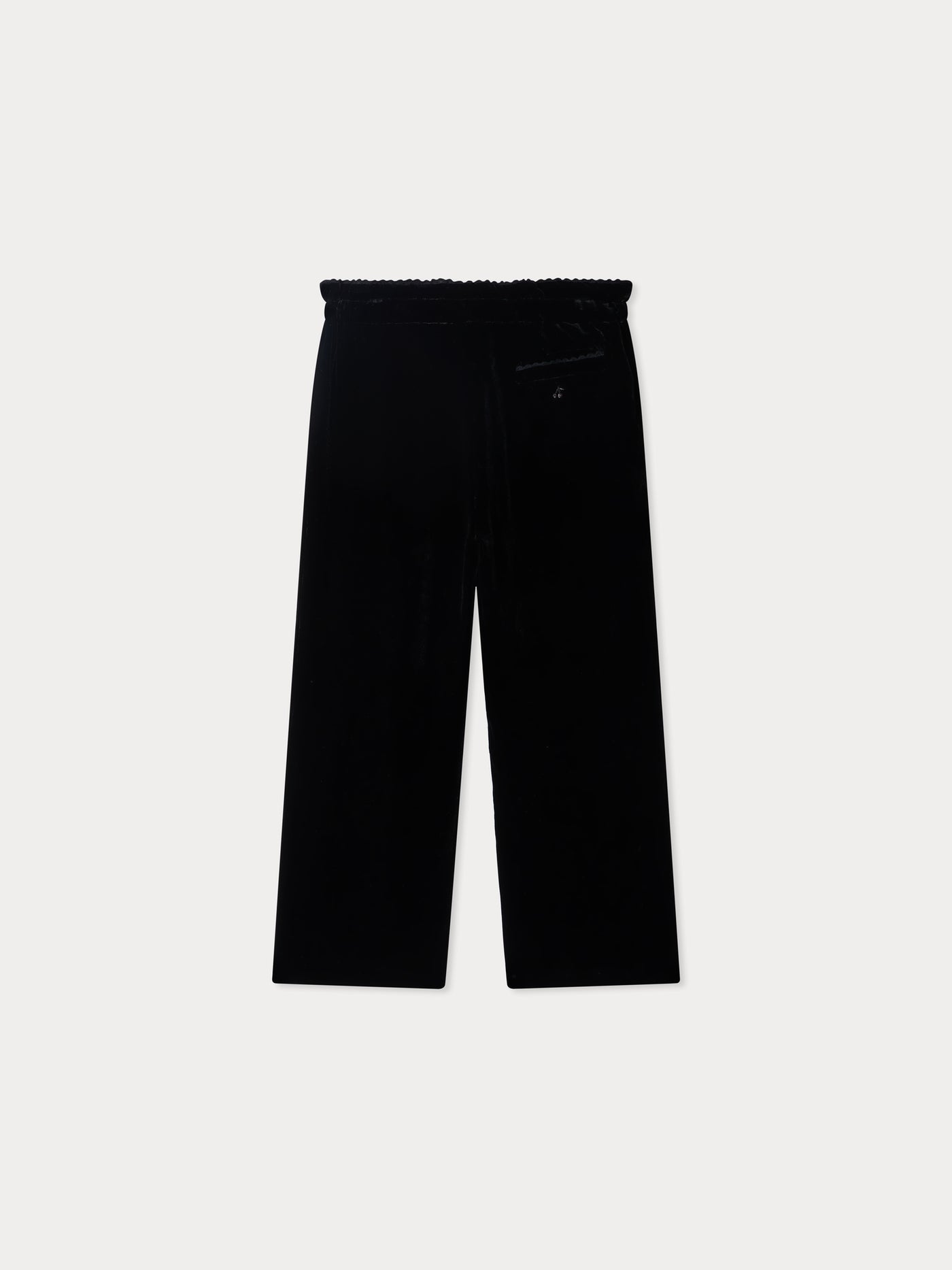 Jerinna elasticated waist silk velvet trousers