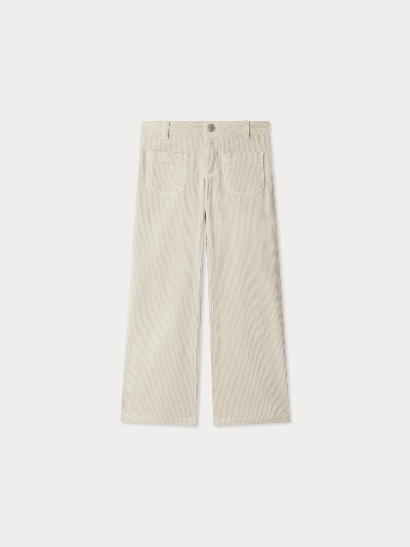 Jennifael straight pants in organic cotton velvet putty