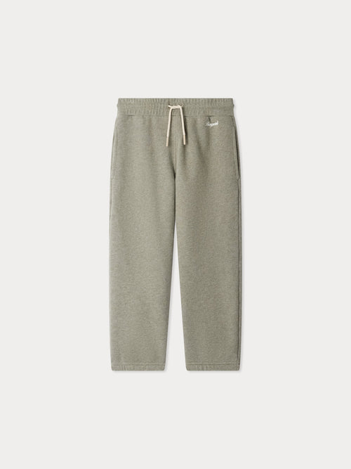 Tidji jogging pants with elasticated waistband in green organic cotton