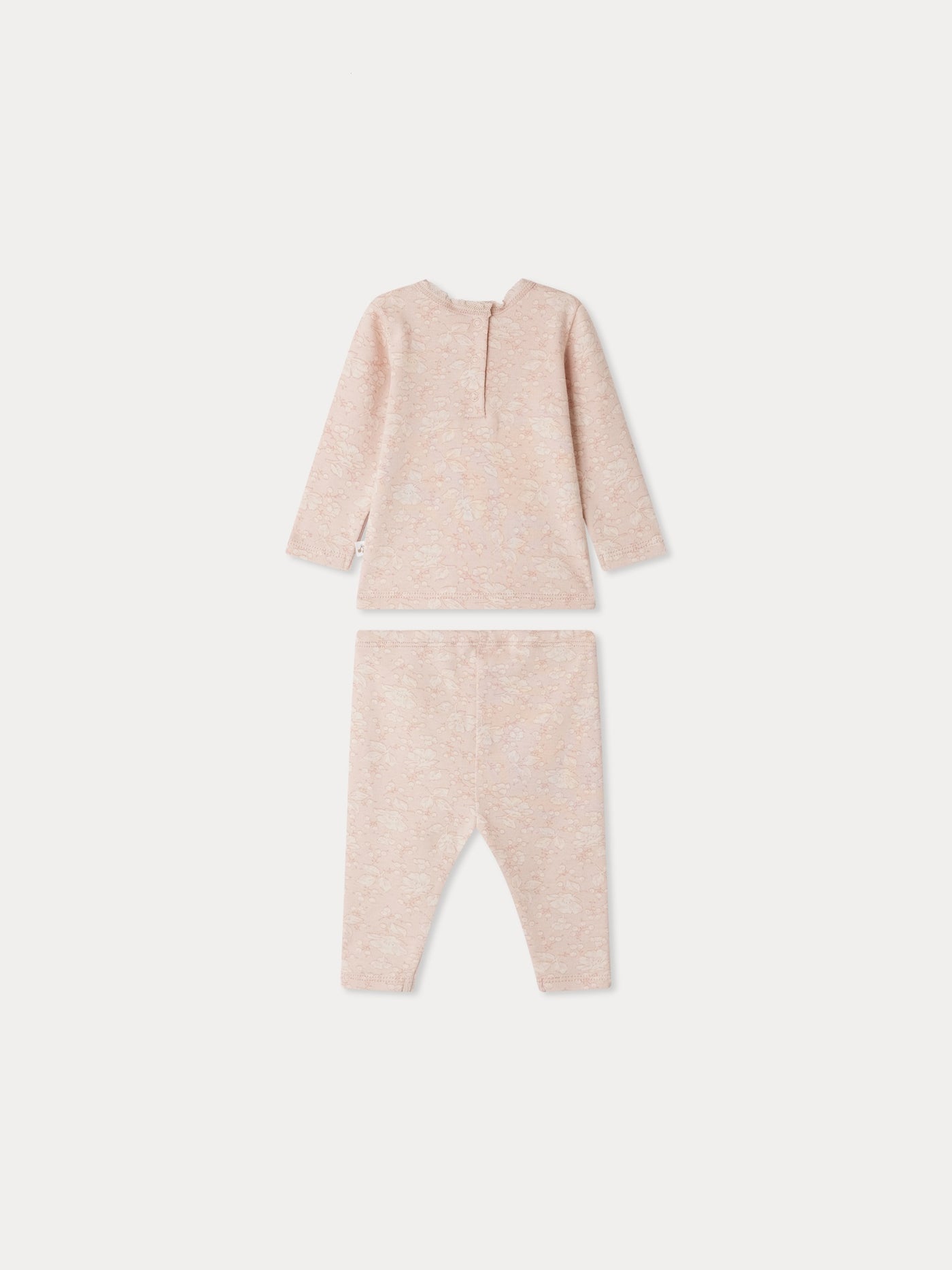 Genna printed set with lace collar in organic cotton