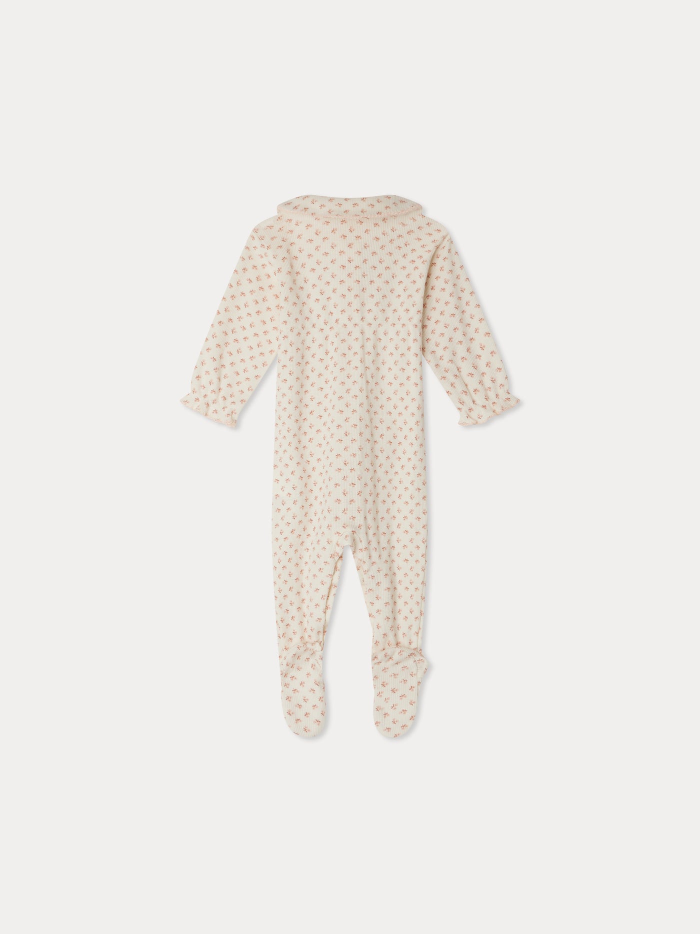 Jayna pajamas with Peter Pan collar and cherry print in organic cotton