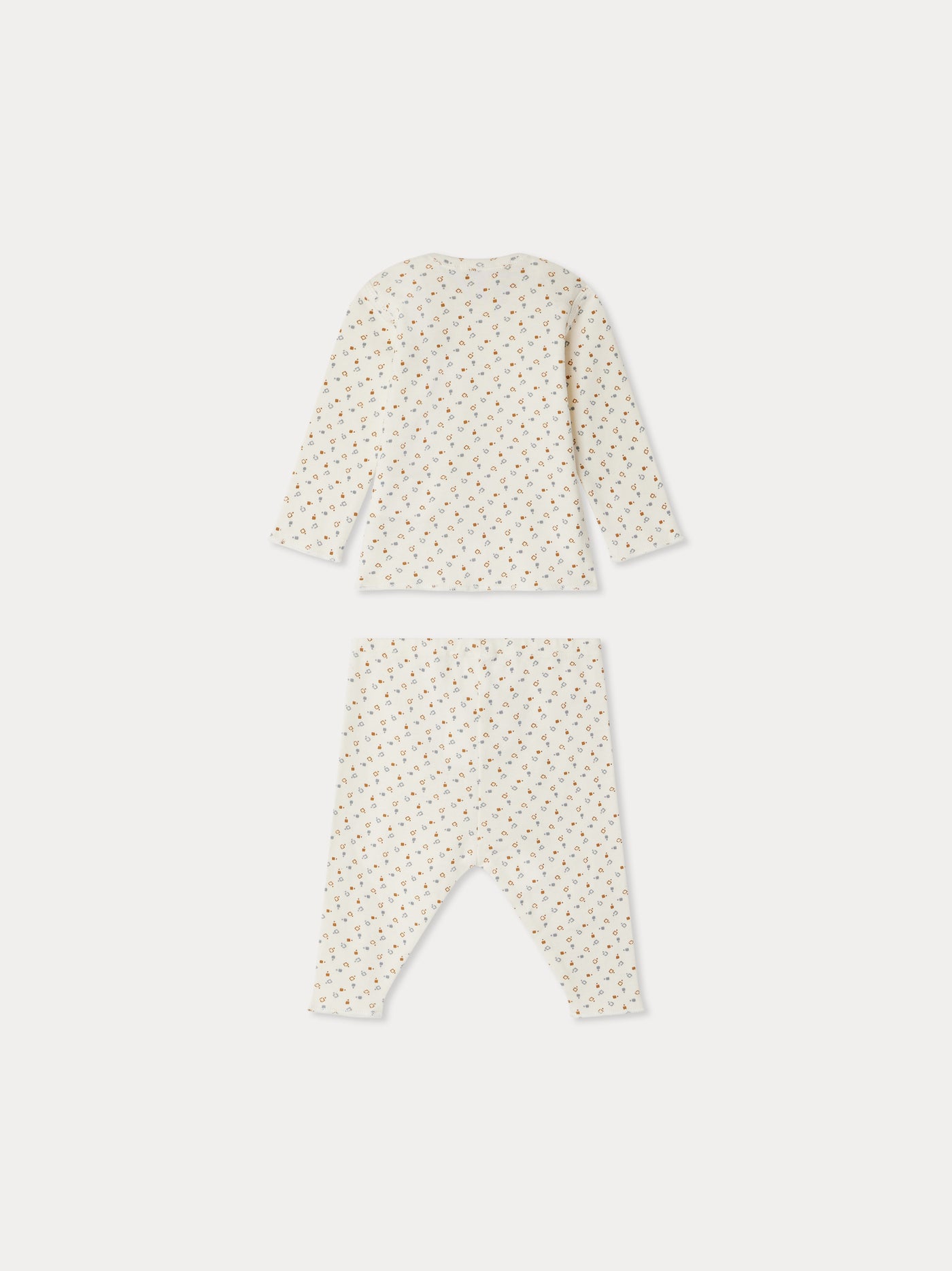 Timi printed set with American neckline in organic cotton