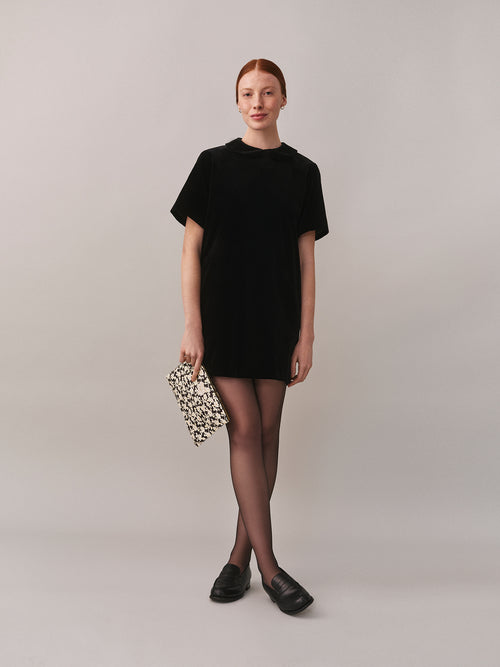 Jibel dress in organic cotton velvet