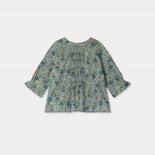 Blissi smocked blouse in Liberty fabric in organic cotton