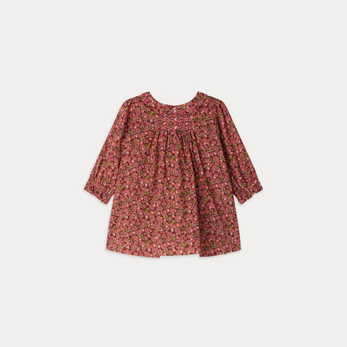 Juju smocked dress in Liberty fabric in organic cotton