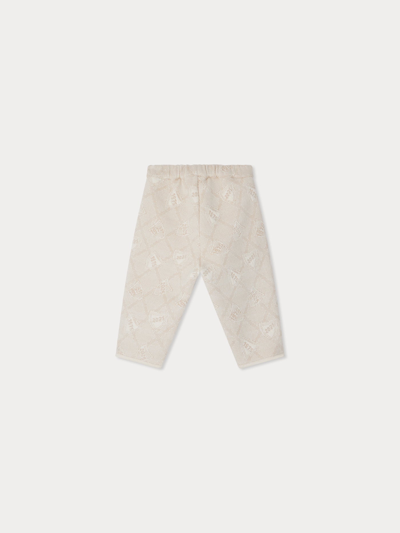 Elvin quilted jogging pants with jacquard pattern in organic cotton