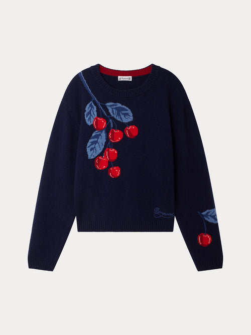 Maxine Grown-Up round-neck sweater with cherries