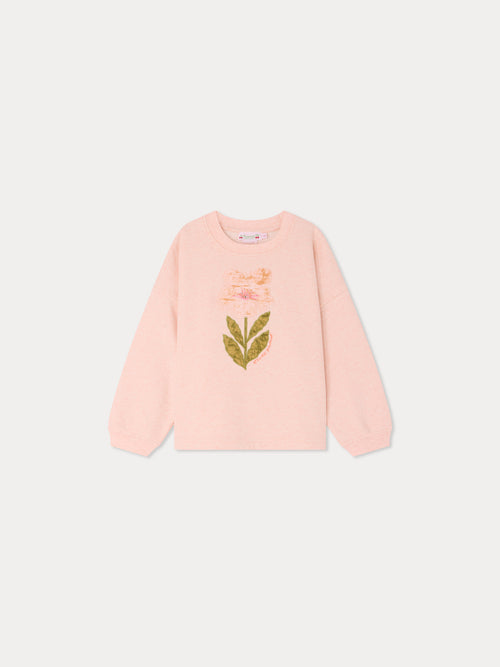 Myla flower print sweatshirt in organic cotton
