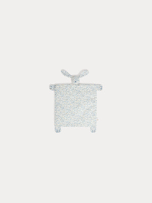 Mimou rabbit-head comforter in blue Liberty organic cotton fabric