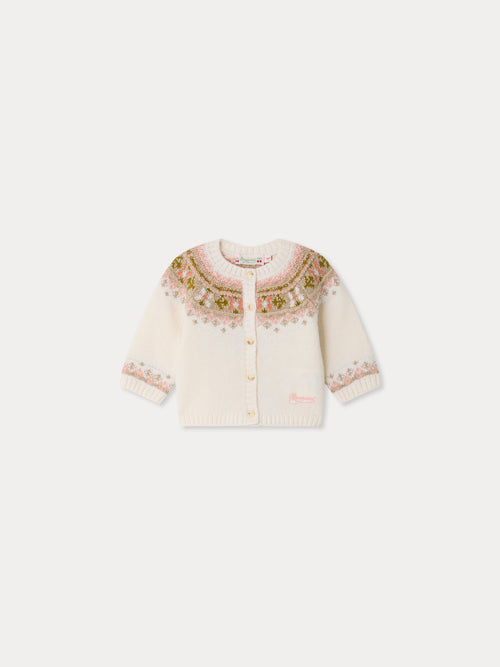 Maylia baby cardigan with jacquard print