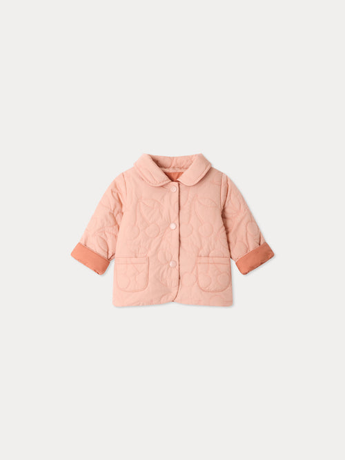 Juno baby reversible and quilted cherry jacket